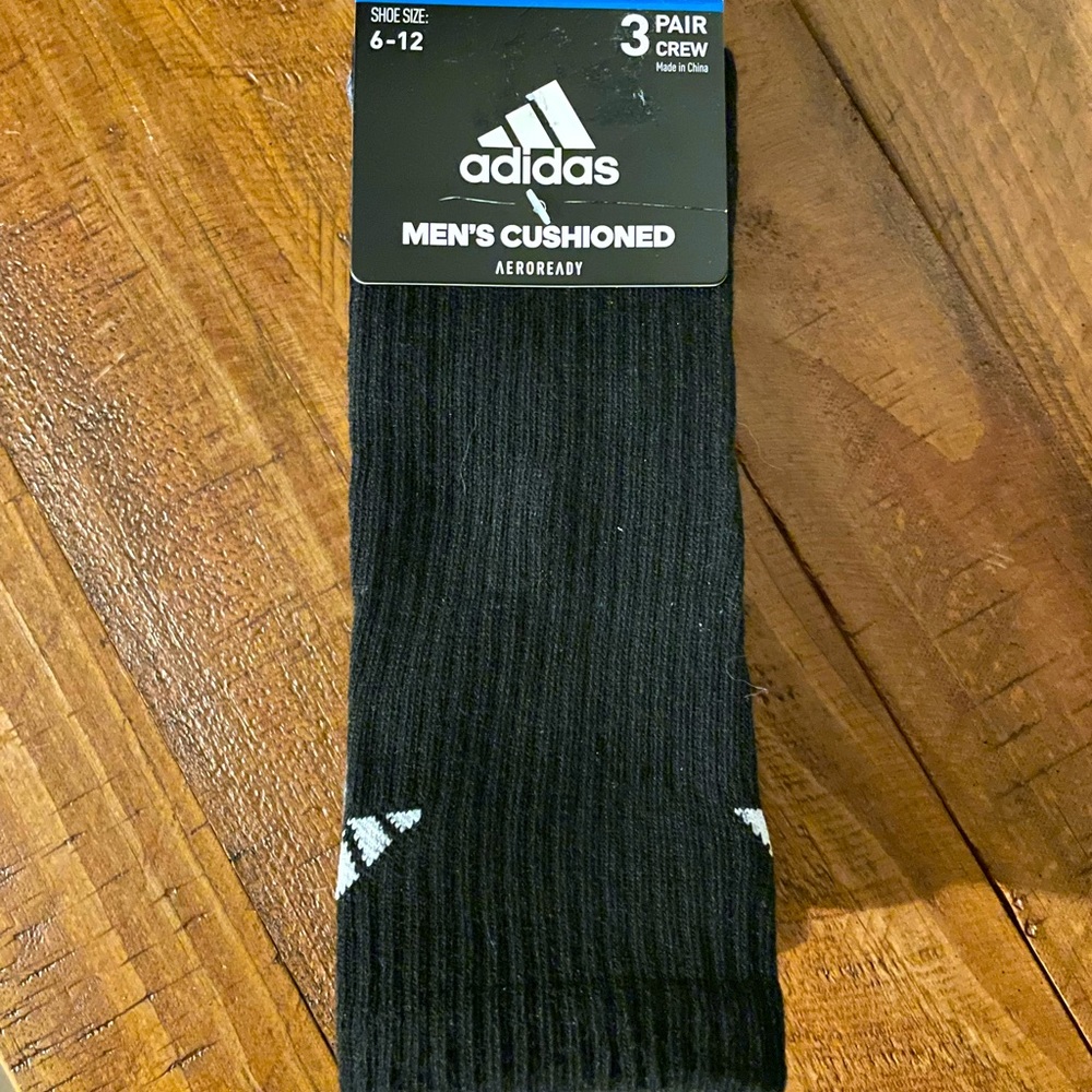 3 Pair Adidas Men Crew Socks